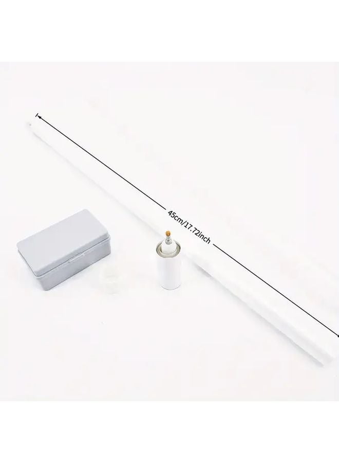 Retractable Magic Candle Trick Prop White Plastic Golden Cap Telescopic Illusion Performance - Image 4