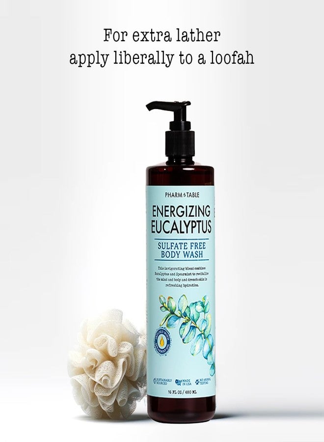 PHARM TO TABLE Energizing Eucalyptus Body Wash for Women and Men - Energizes and Revitalizes the Skin, Sulfate Free, 100% Cruelty Free, 480ml - Image 2