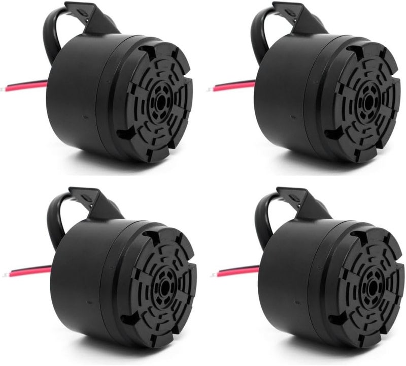 YUESONIC Universal 12-24V 100dB Waterproof Back-Up Alarm (Black-4 PCS) - Image 1