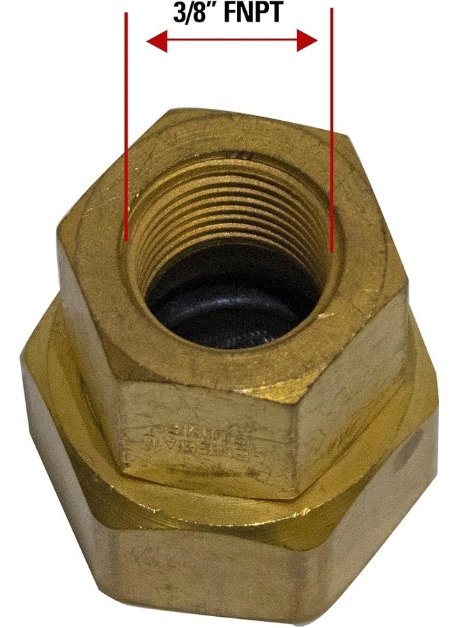 Simpson Cleaning 7100496 Replacement 3/8" FNPT x GHT Brass Water Inlet Fitting with Filter for Gas Powered Pressure Washer Pumps - Image 2