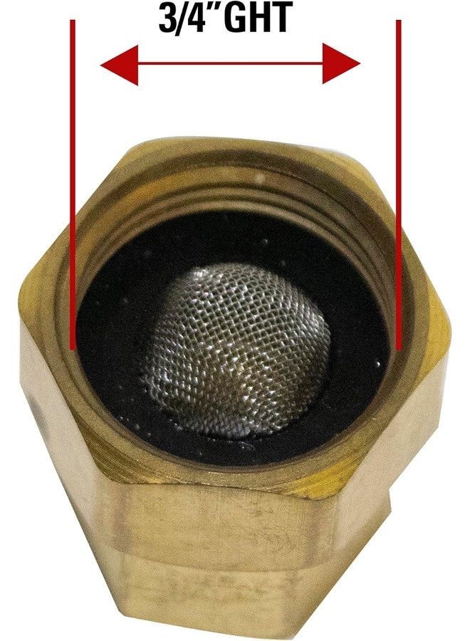 Simpson Cleaning 7100496 Replacement 3/8" FNPT x GHT Brass Water Inlet Fitting with Filter for Gas Powered Pressure Washer Pumps - Image 3