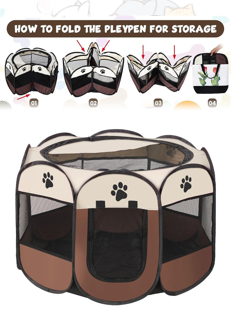 Kidle Foldable Dog Tent Pet Puppy Dog Playpen Dog Cage for Cats, Kitten, Small Dogs - Image 3