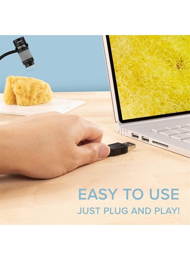 Plugable USB Digital Microscope with Flexible Arm Observation Stand Compatible with Windows, Mac, Linux (2MP, 250x Magnification)  - Image 3
