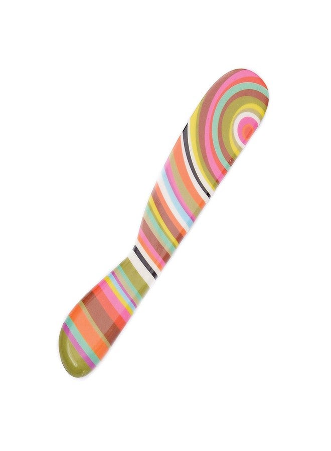 فرنش بول مجموعة أدوات فرد الزبدة من الميلامين من فرينش بول، 6 بوصات، 4 قطع - سكاكين ملونة زاهية بتصميمات مرحة لتحضير الجبن الكريمي والمربى والهلام والمايونيز والكريمة المخفوقة والساندويتشات - غير قابلة للكسر وخالية من مادة BPA وآمنة للغسل في غسالة الأطباق، 6 بوصات، ألوان متنوعة - Image 3