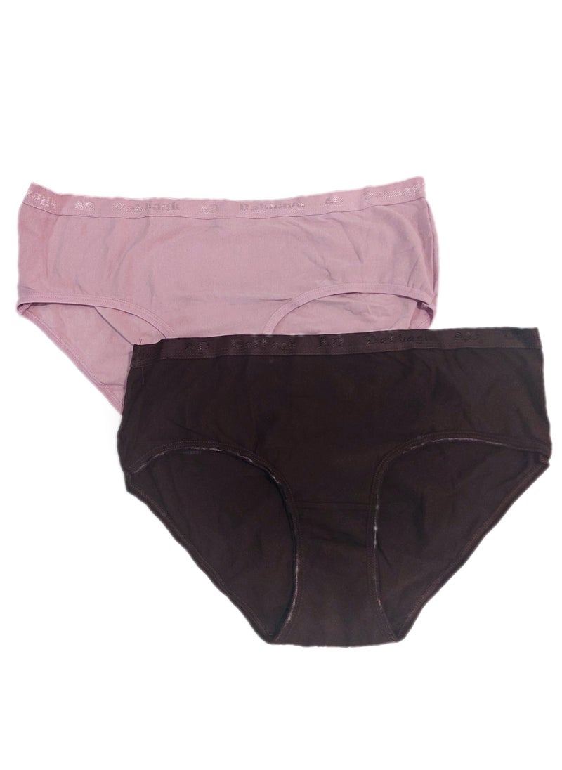 Dabbagh - Set of two multicolored women cotton smooth underwear paded panties - Image 1
