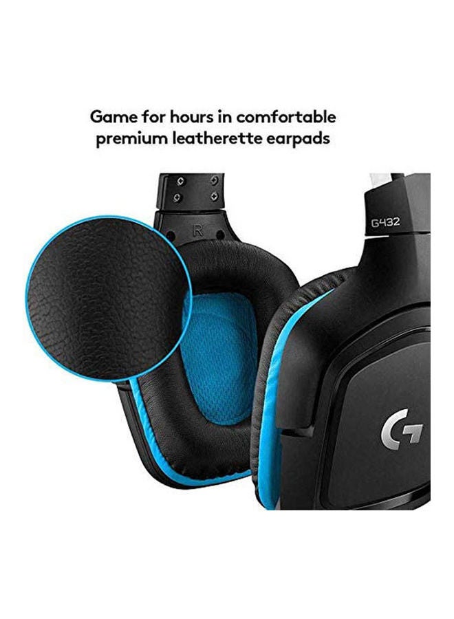 Logitech G432 7.1 Surround Sound Dts Headphone: X 2.0 Pc, Ps4, Xbox And Mobile Pro G 50Mm Drivers Black - Image 2