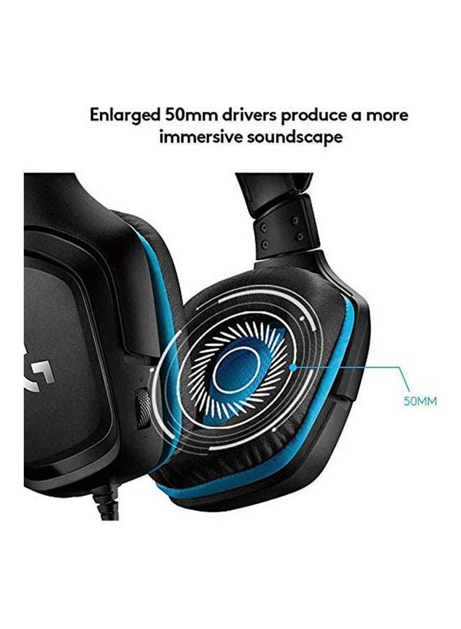 Logitech G432 7.1 Surround Sound Dts Headphone: X 2.0 Pc, Ps4, Xbox And Mobile Pro G 50Mm Drivers Black - Image 3
