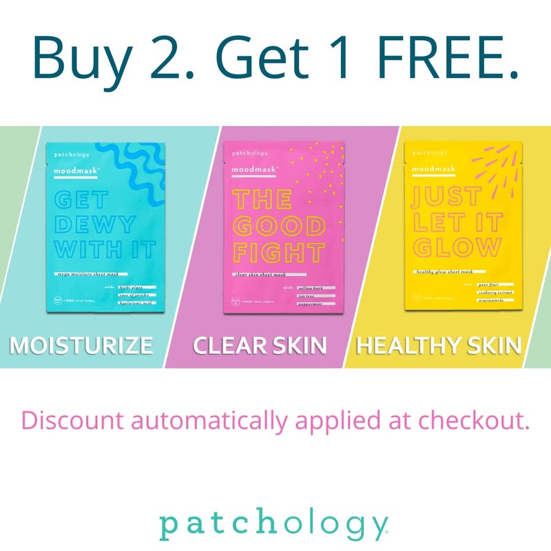 Patchology Moodmask Just Let It Glow Face Sheet Mask for Women & Men - Hydrating Facial Sheet Mask for Scarring, Clear & Healthy Skin w/Pear Fruit, Seaberry Extract & Niacinamide - Vegan (1 Count) - Image 5