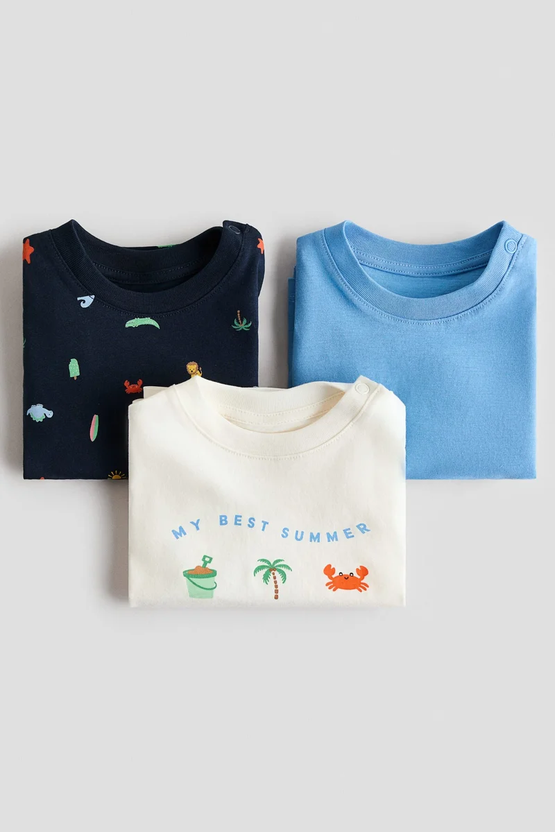 H&M 3-pack cotton T-shirts
