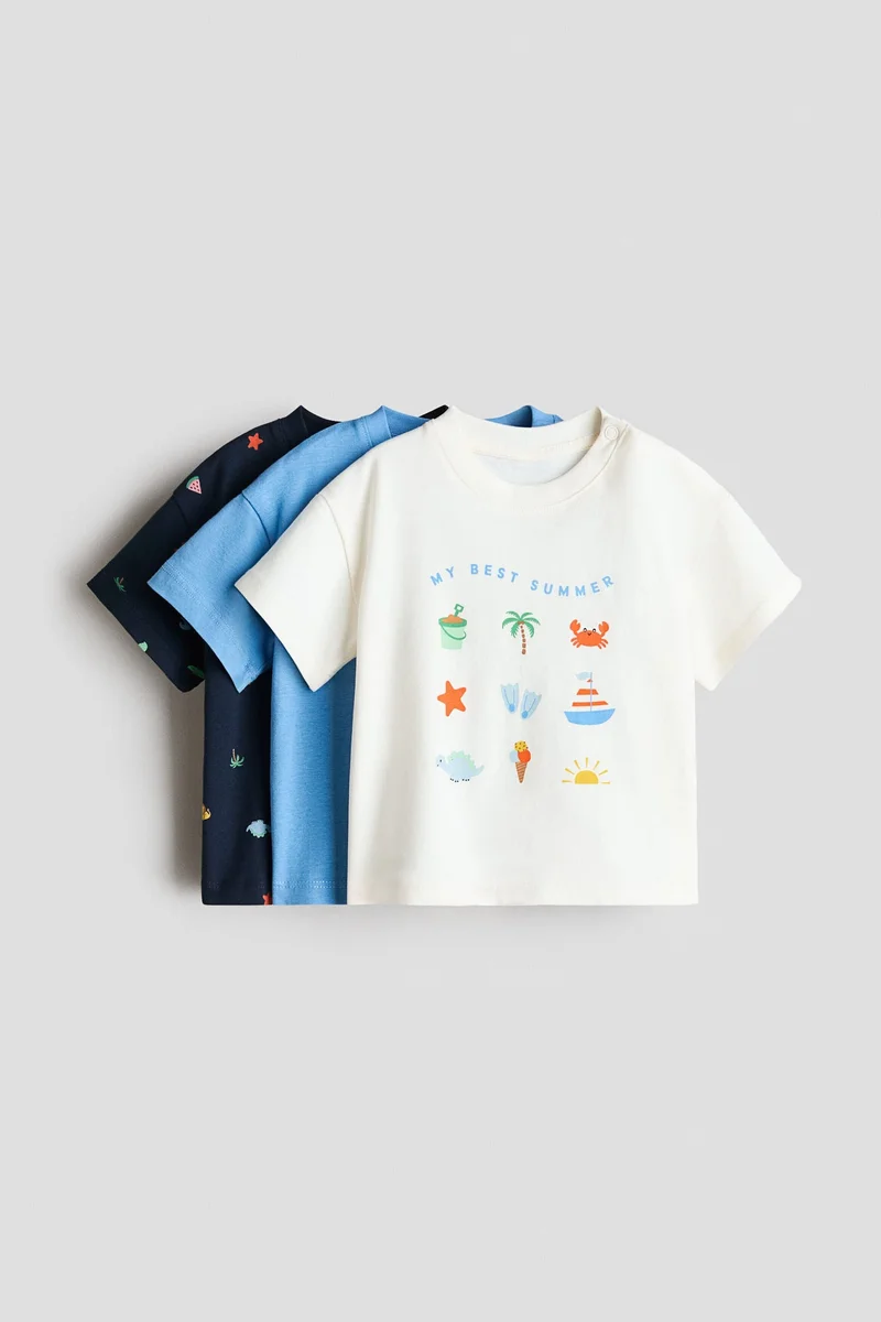 H&M 3-pack cotton T-shirts