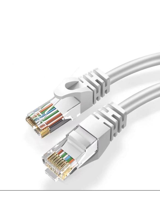 Generic Network Cable Home Category 6 Gigabit With Crystal Head RJ45 Connector Broadband Network Cable 1/5/10/15/20/ 100m-Color:White-Cord Length:40m  - Image 1