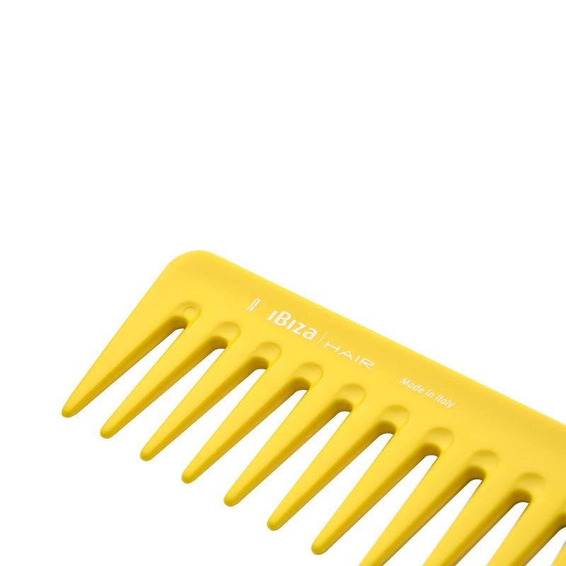 Ibiza Hair Detangling Comb | Large Wide Tooth Detangler Comb | Lemon Scented | Ideal for Straight or Curly Hair | Wet or Dry | Professional-Grade Styling Comb for Men and Women - Image 3