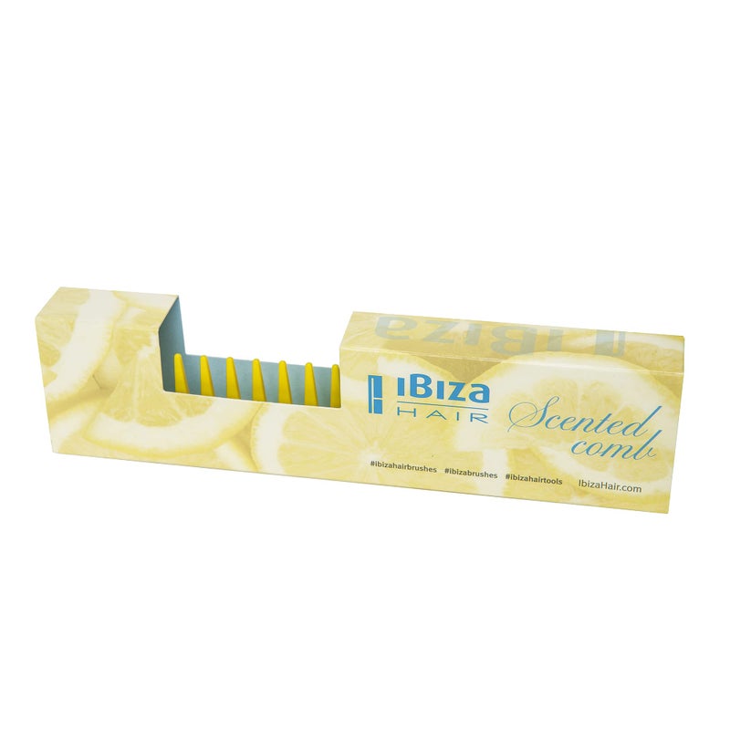 Ibiza Hair Detangling Comb | Large Wide Tooth Detangler Comb | Lemon Scented | Ideal for Straight or Curly Hair | Wet or Dry | Professional-Grade Styling Comb for Men and Women - Image 4