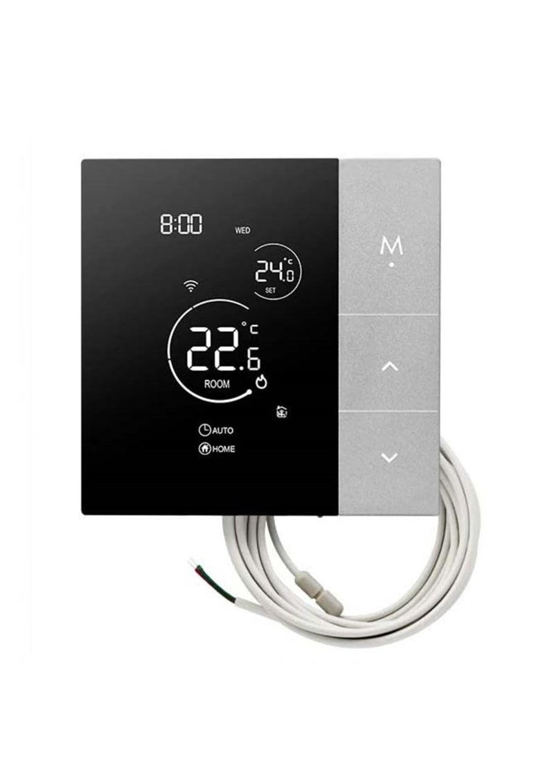 SYOSI - Smart Tuya WiFi Thermostat Voice Control Digital Programmable LCD Display Touchscreen Underfloor Heating Temperature Controller Digital Intelligent Wall Thermostat for Electric Heating Compatible - Image 1