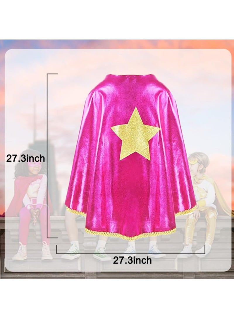 KOWVOWZ Superhero Capes and Masks for Kids Super Hero Costumes, Superhero Dress Up Costume, Princess Costumes for Girls Fancy Dress Cosplay Stage Performance - Image 2