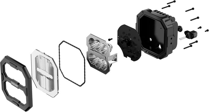 أوسرام مصباح LEDriving® Cube PX1500 Ultra Wide، LEDPWL 113-UW، مصابيح عمل LED للطرق الوعرة، 1500 لومن، صندوق قابل للطي (مصباح واحد) - Image 3