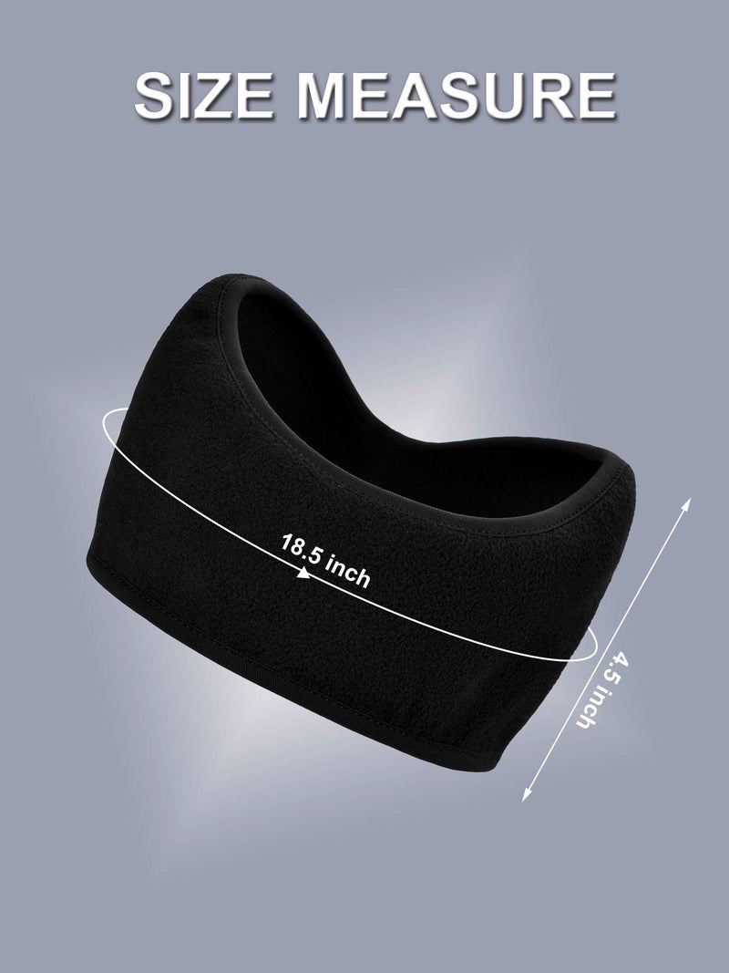 Boao 2 Pieces Ear Warmers for Women Men Fleece Winter Headband Earmuffs Ear Covers for Jogging Running Hiking Cycling Skiing - Image 3