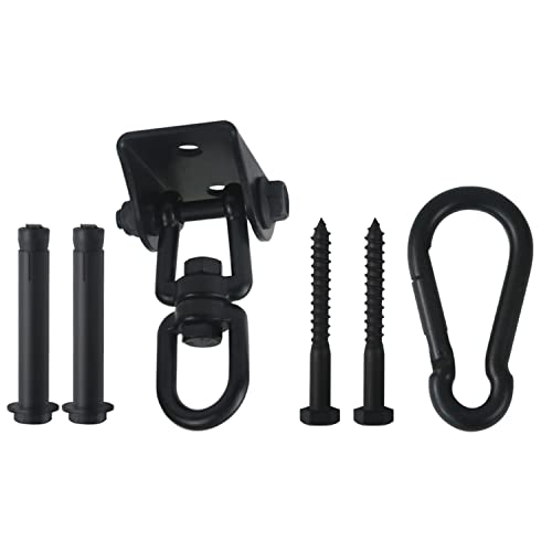 HOMPER Hammock Hanging Kit, 1000 lb Capacity Heavy Duty 360° Rotate Swing Hooks for Chair, Yoga, Outdoor Patio Porch,Black - Image 1
