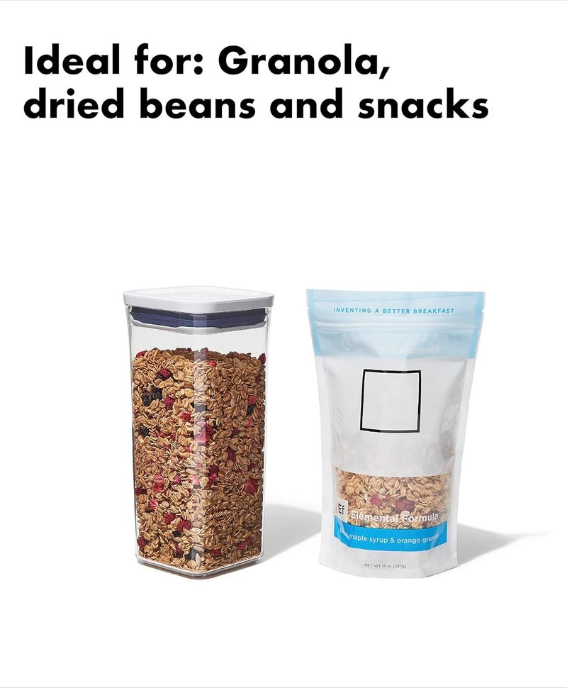 OXO Good Grips POP Container 1.6L Airtight Food Storage Container BPA Free Plastic Kitchen Storage Box with Push Button Seal for Cereal Granola Pasta Snacks Dry Food Pantry Organizer - Image 4
