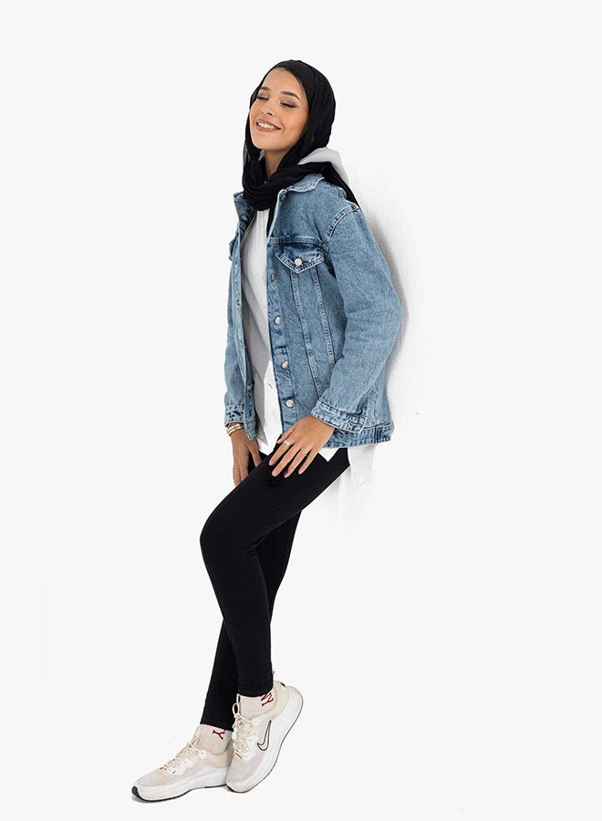 Carina hooded-denim-jacket  - Image 1