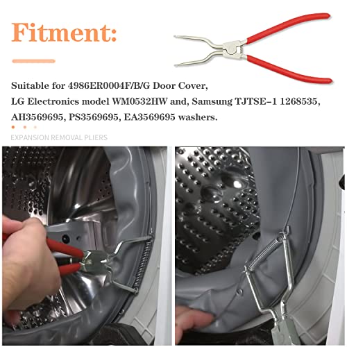 Sporthfish 383EER4004A Washing Machine Inner/Outer Spring Expansion Removal Tool, Suitable for 4986ER0004F/B/G Door Boot,Suitable for LG and Samsung TJTSE-1 1268535, EA3569695, AH3569695,PS3569695-Red - Image 2