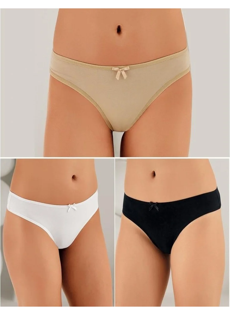 Şahinler MB3089 6 'Pack Women's Multicolored Lycra Plain Panties