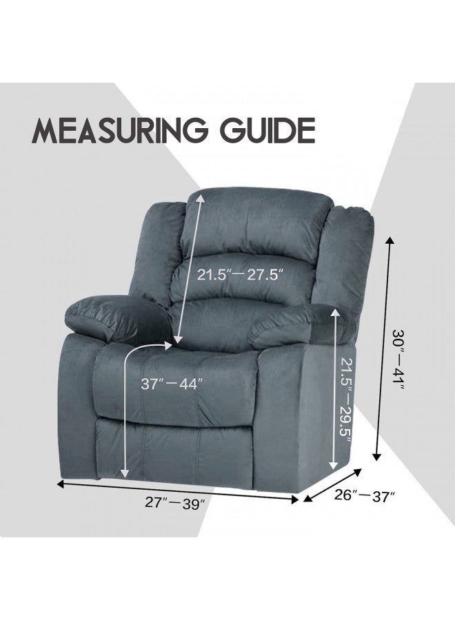 ULTICOR 4-Piece, 1 Seat Recliner Cover, Velvet Stretch Reclining Chair Covers for 1 Cushion Reclining Sofa, Single Seat Recliner Couch Cover, Thick, Very Soft, Machine Washable (Ivory) - Image 4