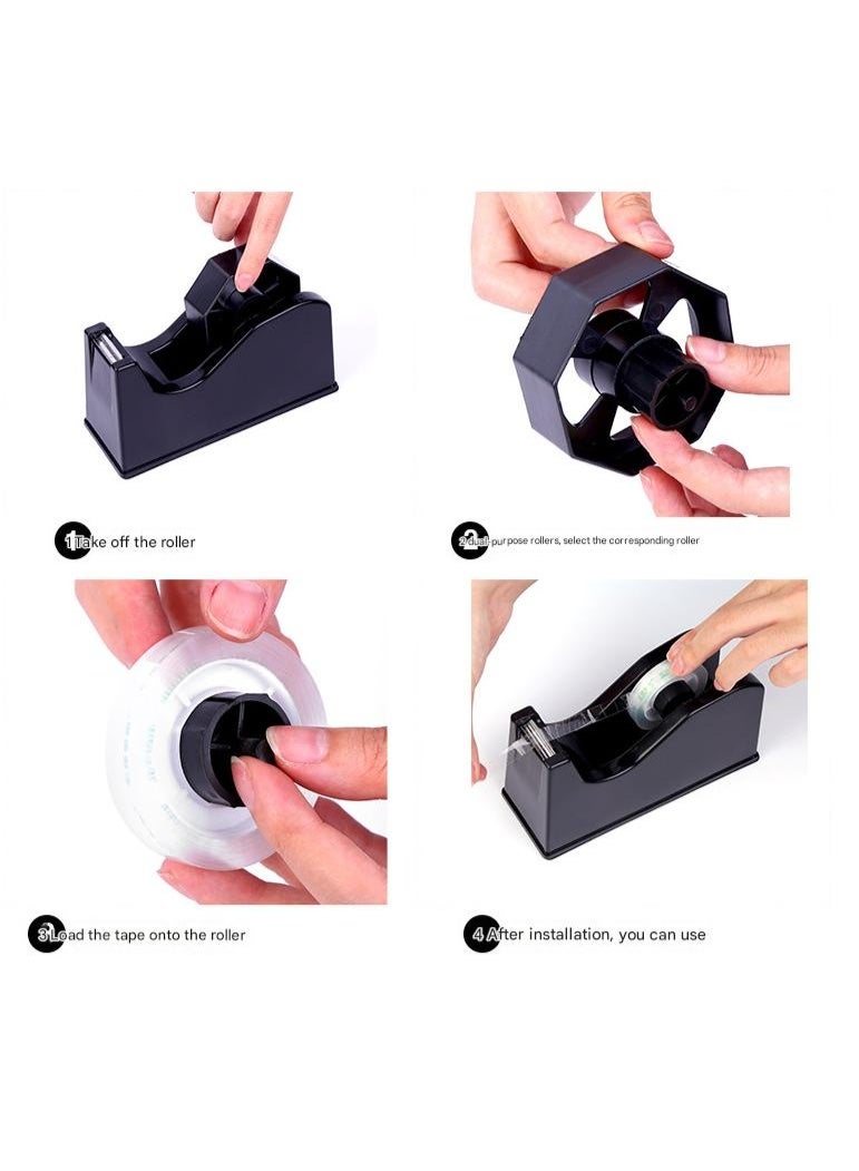 Multi-functional Large Tape Dispenser | Fits Large & Small Rolls | Random Color | Desktop Stable Cutter - Image 4