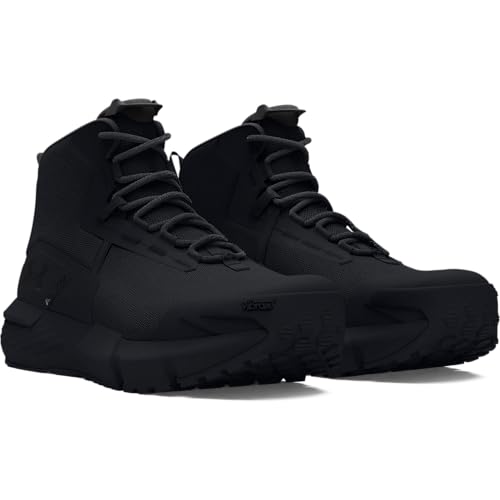 Under Armour Men's Charged Valsetz Mid, (001) Black/Black/Jet Gray, 11, US - Image 4