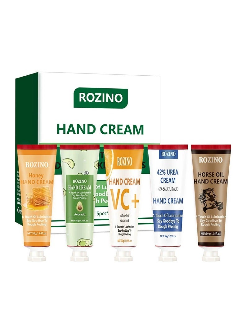 Rozino Five-piece hand cream gift box deeply moisturizing and hydrating to prevent dryness and cracking - Image 2