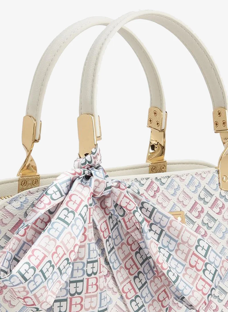 Flora Bella By Shoexpress MULTICOLOUR Flora Bella Monogram Print Tote Bag With Scarf Accent for Women | Best Price UAE