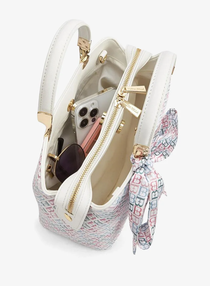 Flora Bella By Shoexpress MULTICOLOUR Flora Bella Monogram Print Tote Bag With Scarf Accent for Women | Best Price UAE