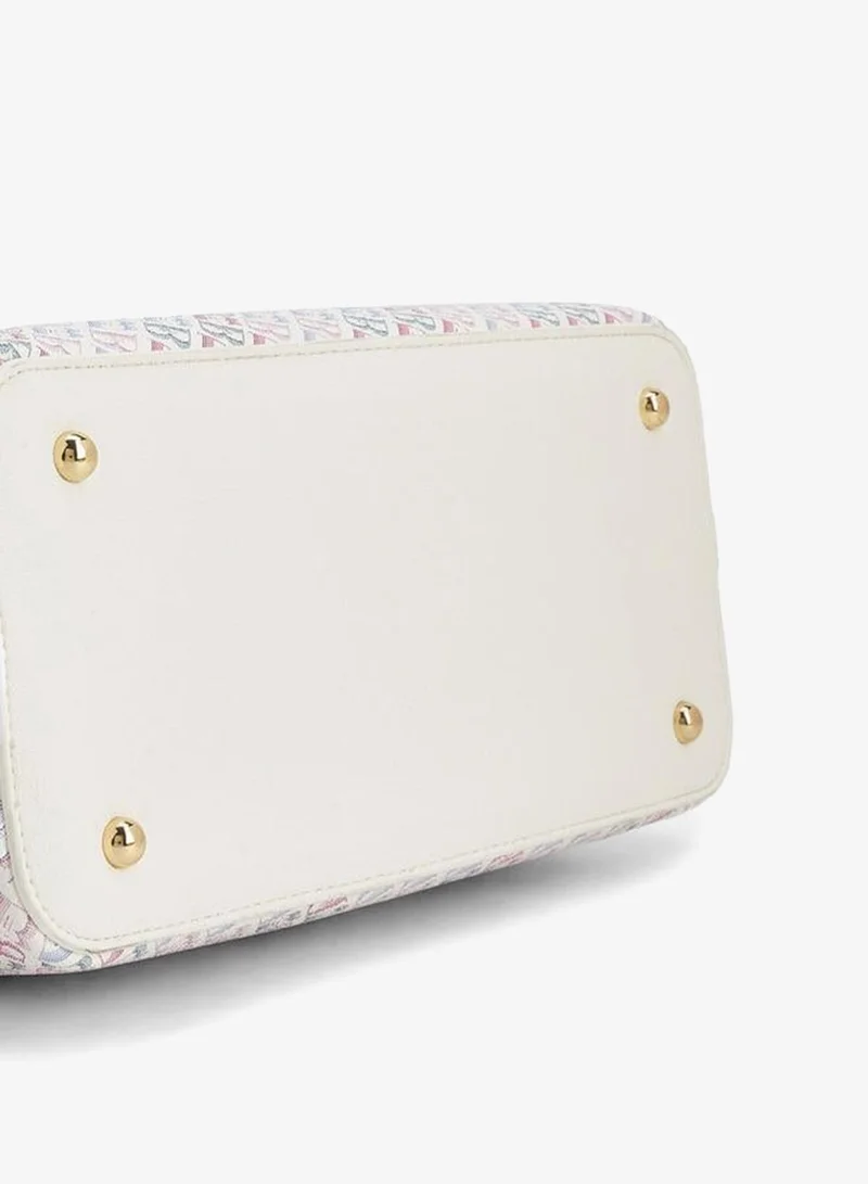 Flora Bella By Shoexpress MULTICOLOUR Flora Bella Monogram Print Tote Bag With Scarf Accent for Women | Best Price UAE