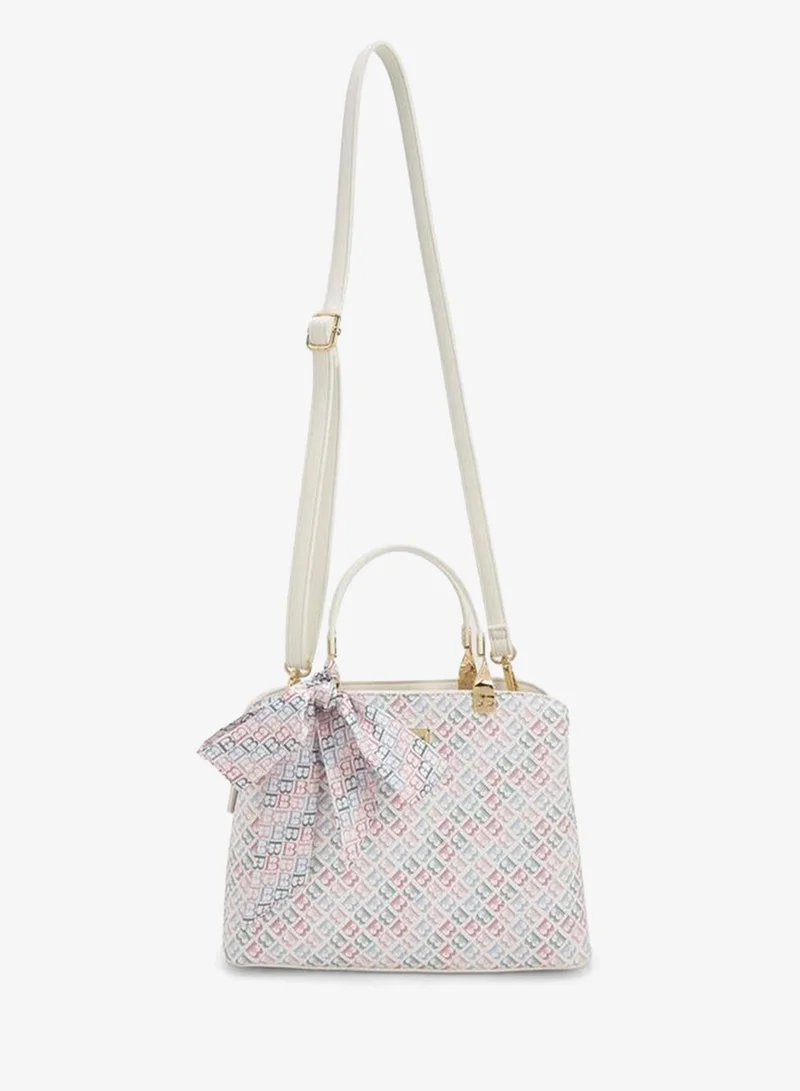 Flora Bella By Shoexpress MULTICOLOUR Flora Bella Monogram Print Tote Bag With Scarf Accent for Women | Best Price UAE