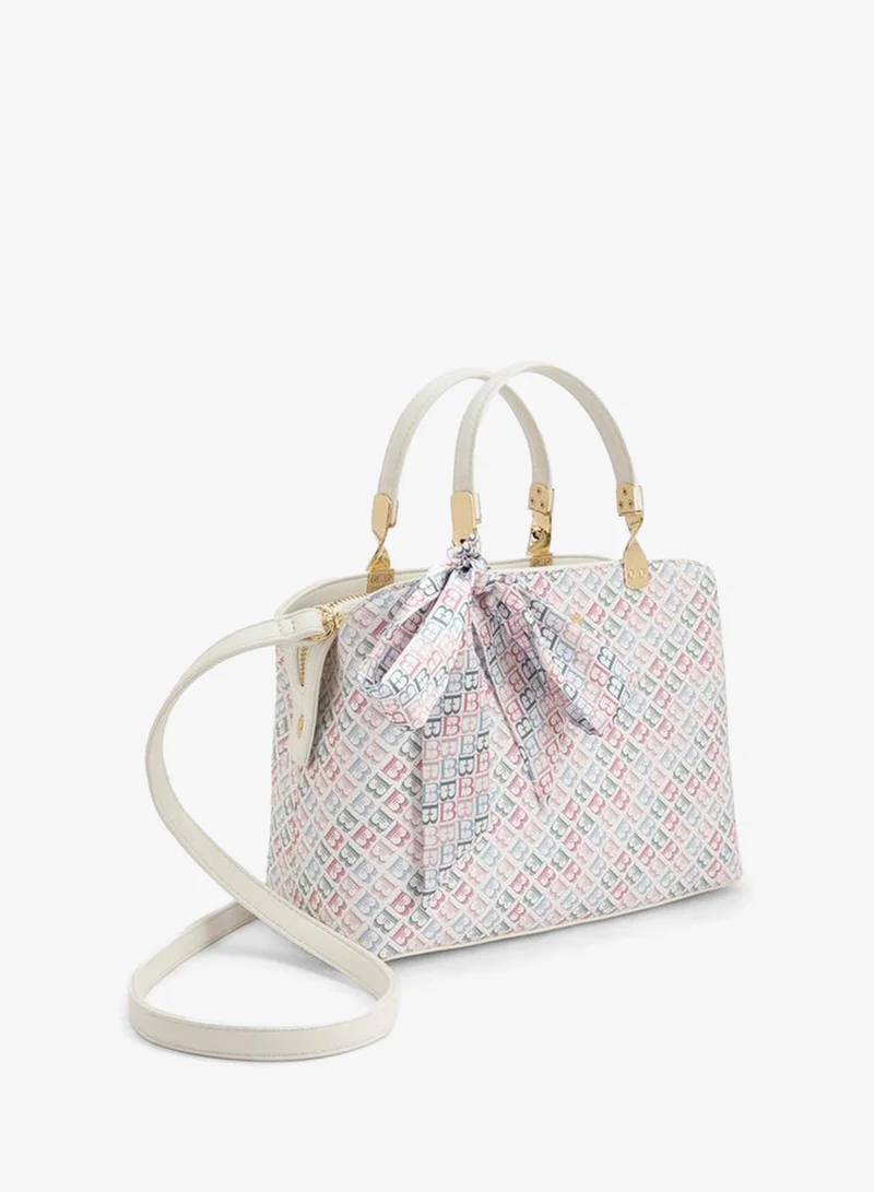 Flora Bella By Shoexpress MULTICOLOUR Flora Bella Monogram Print Tote Bag With Scarf Accent for Women | Best Price UAE