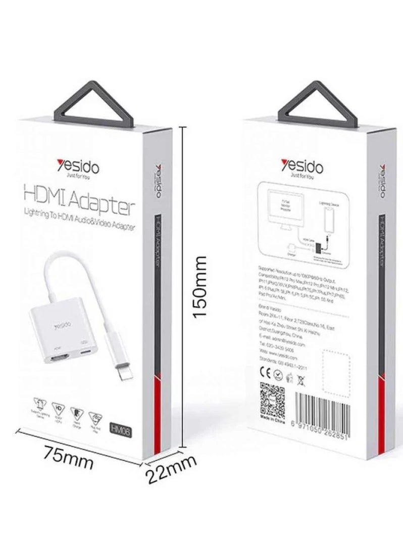 Yesido HM06 Lightning iPhone To HDMI Adapter