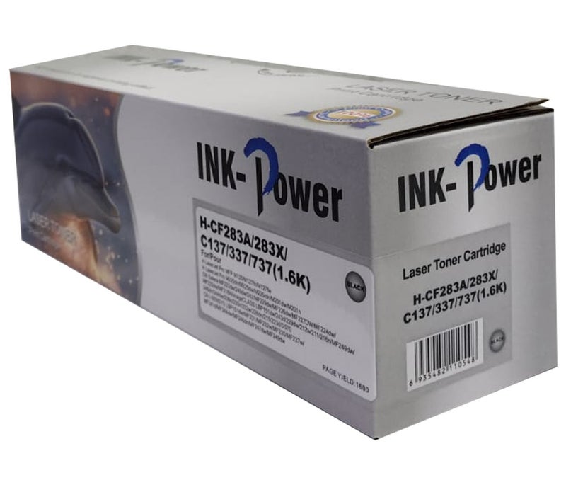 اينك باور خرطوشة الحبر 83A CF283A 137 737 متوافقة مع طابعات HP LaserJet Pro MFP M125، M125nw، M125rnw، M127fn، M127fw، M127fp، M201n، وMFP M225dn باللون الأسود. - Image 3