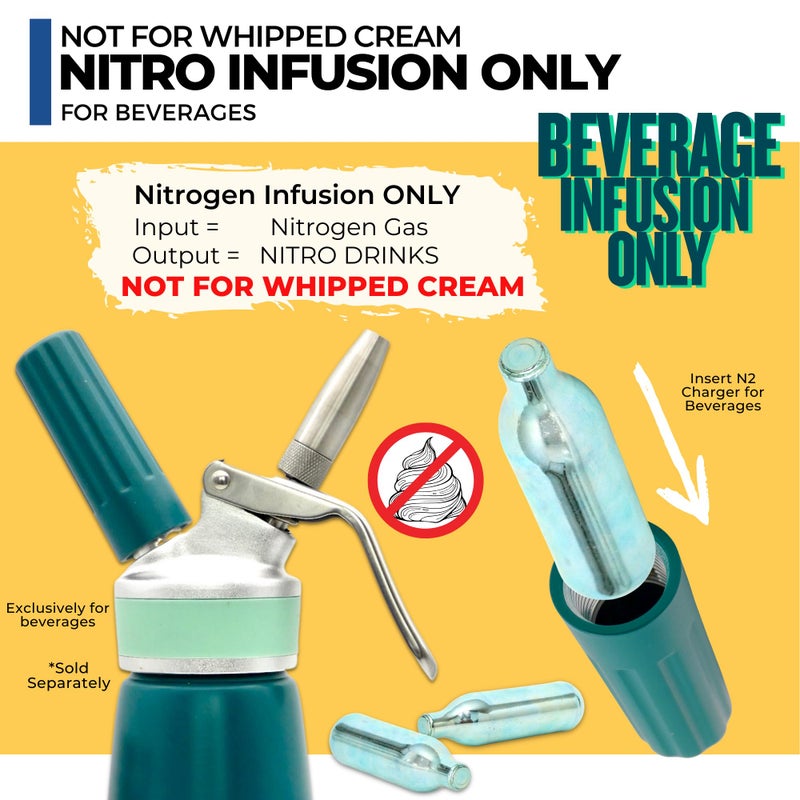 ICO 10 قطع من خراطيش النيتروجين لصنع القهوة الباردة بالنيترو والبيرة، خراطيش N2 بوزن 2 جرام غير ملولبة 'غير مخصصة لكريمة الخفق' لصانع القهوة الباردة بالنيترو - Image 2