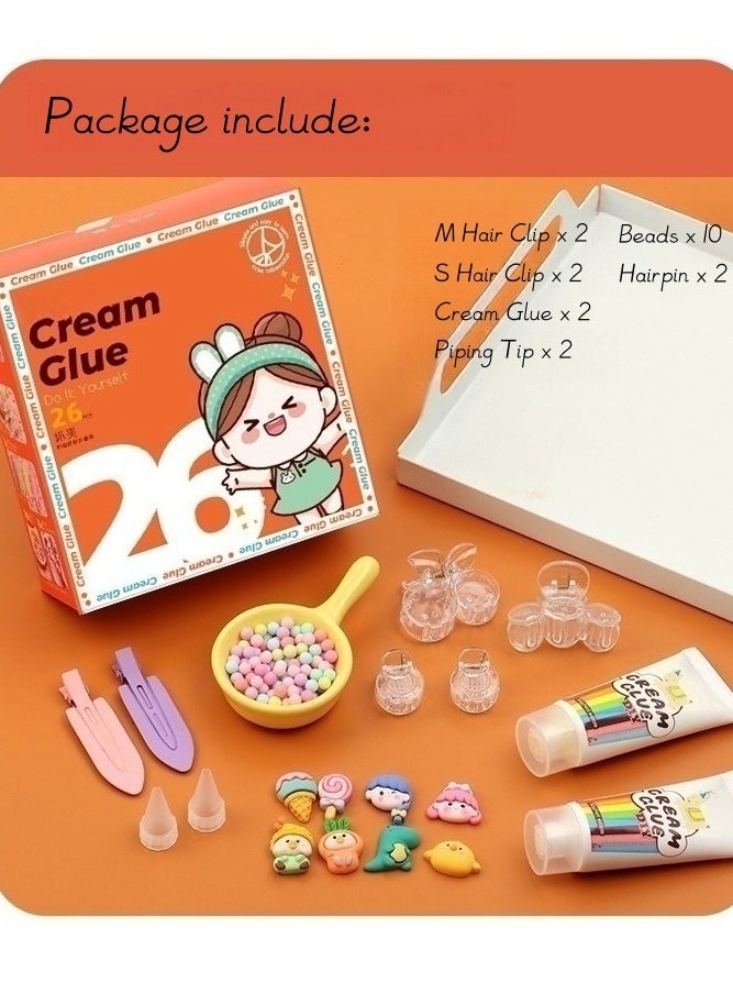 Cutie Cute Fake Whipped Cream Glue DIY Gift Set Handmade Craft DIY Decorations  - Image 2