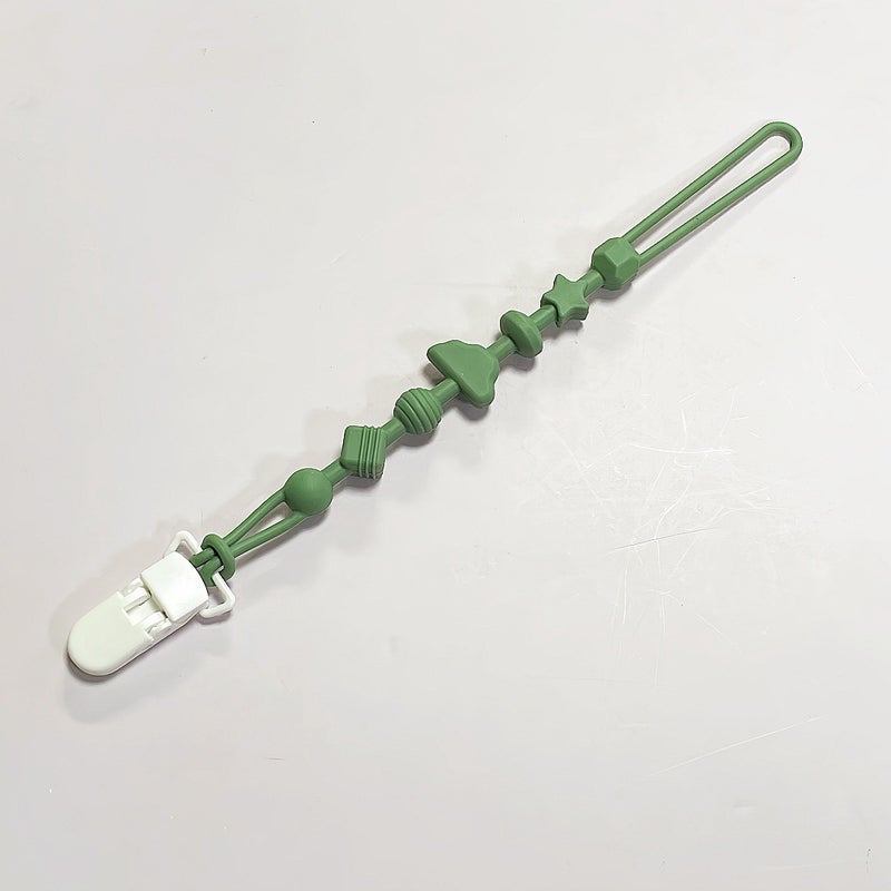 Xs Silicone Teething Chain with Anti-Loss Strap - Baby Teether Toy - Image 1