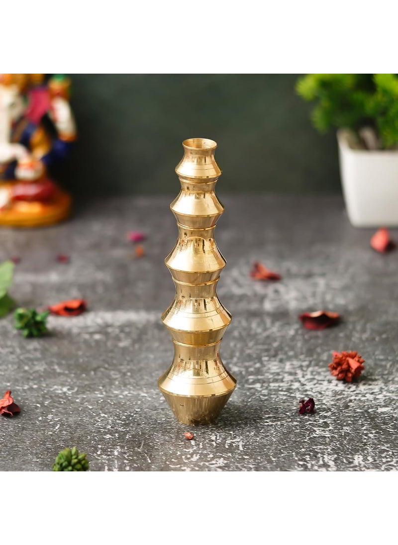 Webelkart Webelkart Premium Brass Home Decor Set of 5 Small Matki Showpiece for Home/Office Decor| Kids Gift Item| Doll Gift Item (2" Inches Gold) Table Decor  - Image 1