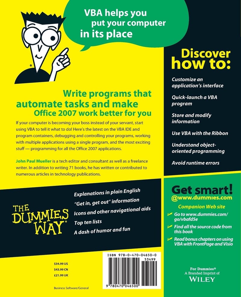 VBA for Dummies (For Dummies (Computer/tech)) (5TH) - Image 2