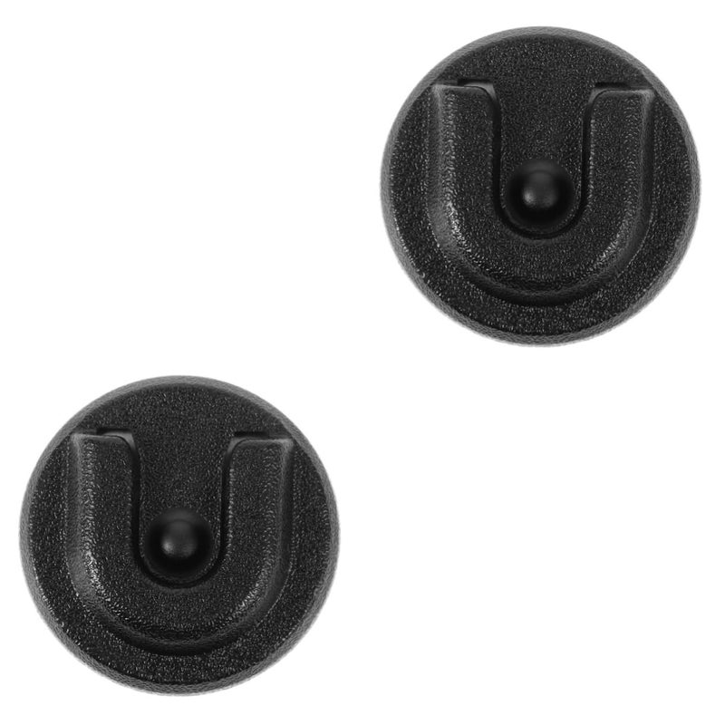 2pcs Motorcycle Microphone Holder Clip For Handheld Radio Black Lightweight Compact Design - Image 2
