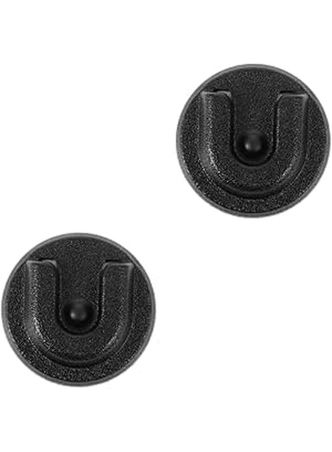 2pcs Motorcycle Microphone Holder Clip For Handheld Radio Black Lightweight Compact Design - Image 1