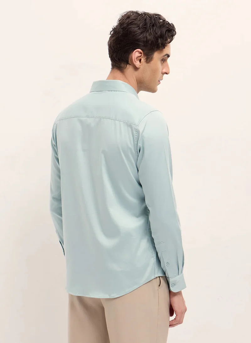 ذا بير هاوس Cotton Shirt for Men | Slim Fit, Long Sleeve, Casual or Formal Button-Down | Soft, Breathable Fabric for Work, Everyday, & All-Season Wear in Stylish