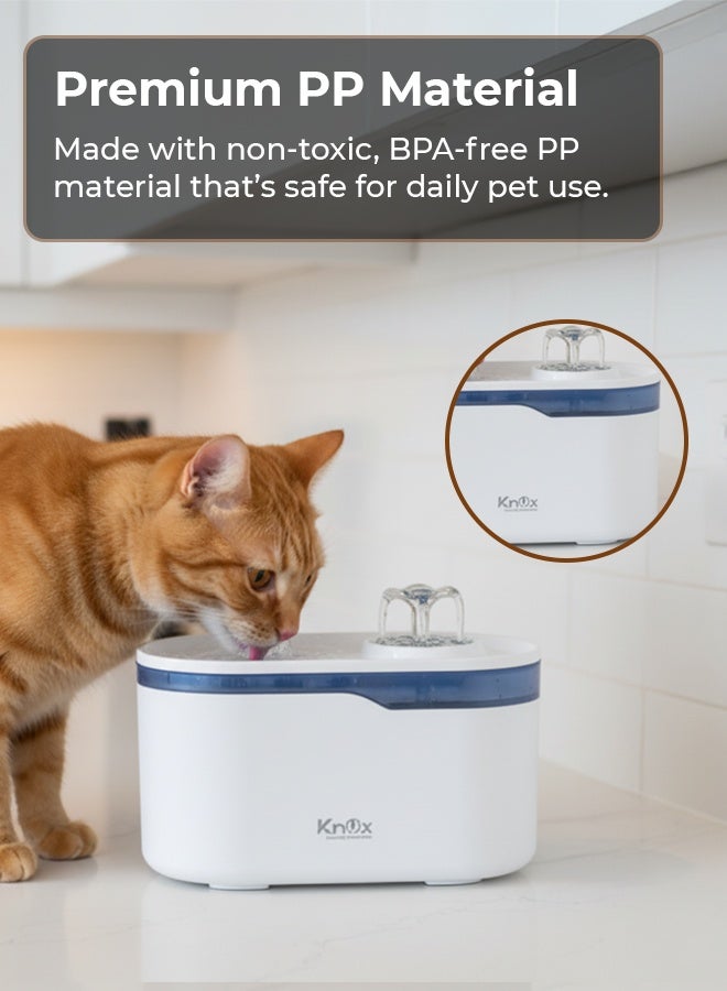 Knox Powering Generations Knox Cat Water Fountain 2.8L/88oz, Automatic Pet Water Dispenser for Cats & Dogs, Quiet Drinking Fountain with Filter, Indoor Pet Fountain for Healthy Hydration - Image 5