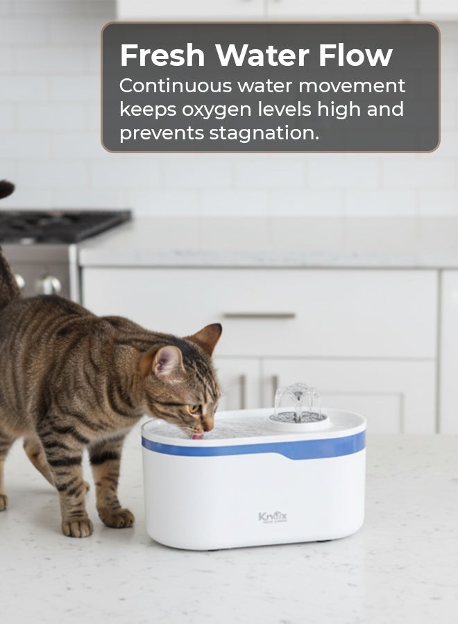 Knox Powering Generations Knox Cat Water Fountain 2.8L/88oz, Automatic Pet Water Dispenser for Cats & Dogs, Quiet Drinking Fountain with Filter, Indoor Pet Fountain for Healthy Hydration - Image 3
