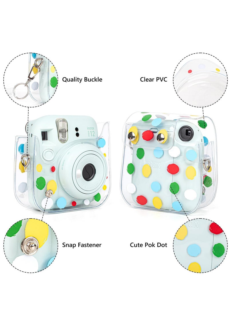 Generic Protective PVC Case for Fujifilm Instax Mini 12 Instant Camera, Includes Adjustable Shoulder Strap for Easy Carrying and Enhanced Protection.  - Image 5