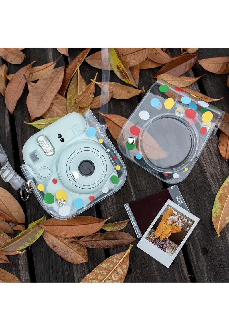 Generic Protective PVC Case for Fujifilm Instax Mini 12 Instant Camera, Includes Adjustable Shoulder Strap for Easy Carrying and Enhanced Protection.  - Image 4