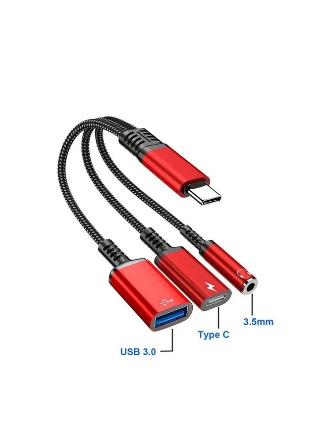Black Type C to 35mm Jack OTG Adapter with DAC Chip Fast Charging for iPhone Xiaomi Google - Image 2